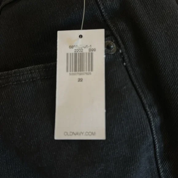 Women's Skinny High Rise Button Black Jeans - Picture 5 of 5